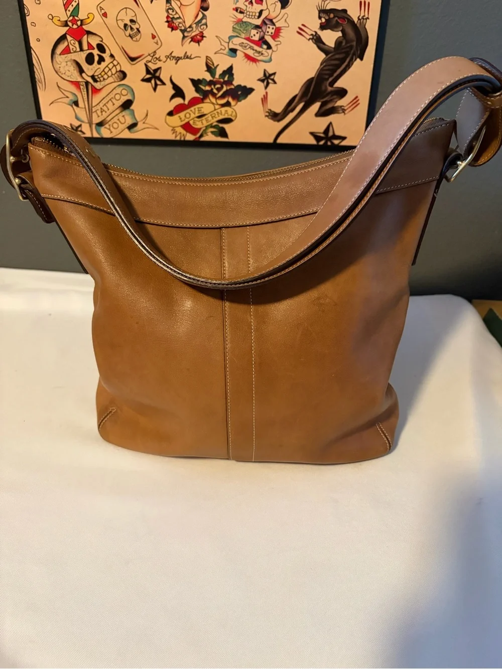 Vintage Coach Legacy Leather Slim Hobo Shoulder Bag 9325